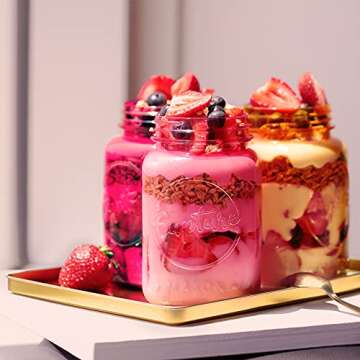 Cupture Acrylic Mason Jar Tumblers - 6 Pack (20 oz)