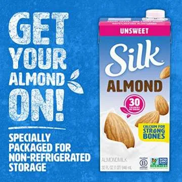 Silk Unsweetened Almond Milk - Pack of 6 Non-GMO