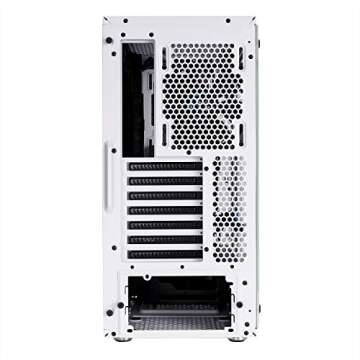 Fractal Design Meshify C - Compact Mid Tower Computer Case - Airflow/Cooling - 2X Fans Included - PSU Shroud - Modular Interior - Water-Cooling Ready - USB3.0 - Tempered Glass Side Panel - White
