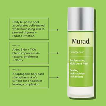Murad Replenishing Multi-Acid Peel - Resurgence AHA/BHA Salicylic and Glycolic Acid Peel - Skin Renewing Face Peel - Daily Facial Peel Skin Care Treatment, 3.3 Fl Oz