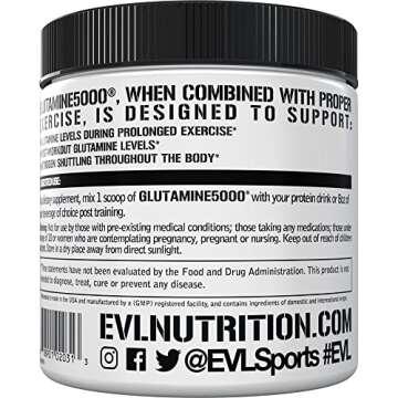 Pure Vegan L-Glutamine Powder for Post Workout Recovery