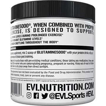 Pure Vegan L-Glutamine Powder for Post Workout Recovery