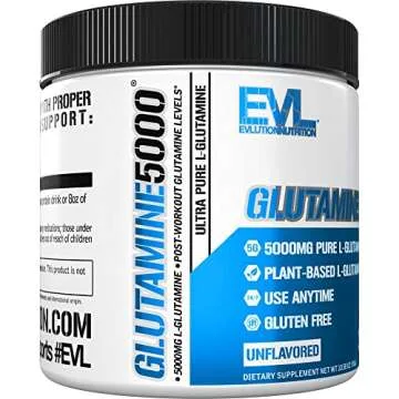 Pure Vegan L-Glutamine Powder for Post Workout Recovery