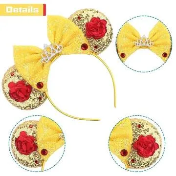 MADO Mouse Ears Headband for All - Princess Belle Design