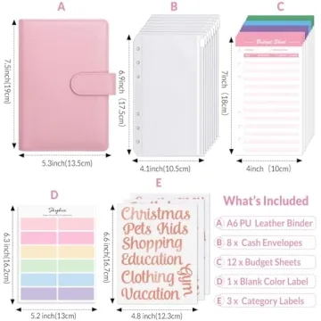 SKYDUE Stylish Money Organizer with Envelopes and Sheets