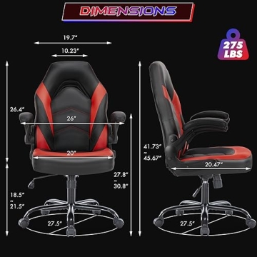 Sweetcrispy Ergonomic Gaming Desk Chair with Adjustable Features