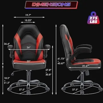 Sweetcrispy Ergonomic Gaming Desk Chair with Adjustable Features
