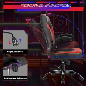 Sweetcrispy Ergonomic Gaming Desk Chair with Adjustable Features