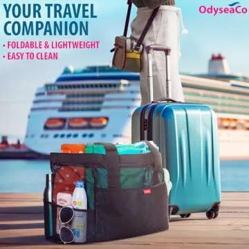 Large Mesh Beach Bag - Beach Tote Bags Waterproof Sandproof - Swim Tote for Pool (Black)