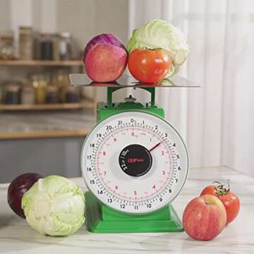 Tada 22-LBS Heavy Duty Portion-Control Mechanical Kitchen and Food Scale Industrial Dial Scale with ...