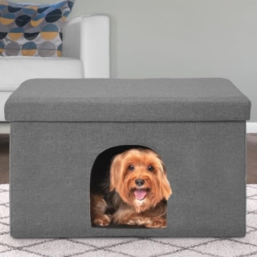 Furhaven Cozy Pet House & Ottoman for Cats & Dogs