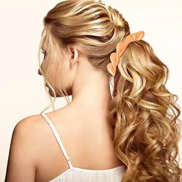 WILLBOND 6 Pcs Hair Clips, Banana Hair Clips Clincher Combs, Fishtail Fish Hair Ponytail Clamp Accessory for Girls Women Long Thick Medium Hair, 4.13 Inch(Black, Peach, Khaki, Brown, Wine Red, Blue)