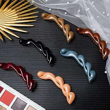 WILLBOND 6 Pcs Hair Clips, Banana Hair Clips Clincher Combs, Fishtail Fish Hair Ponytail Clamp Accessory for Girls Women Long Thick Medium Hair, 4.13 Inch(Black, Peach, Khaki, Brown, Wine Red, Blue)