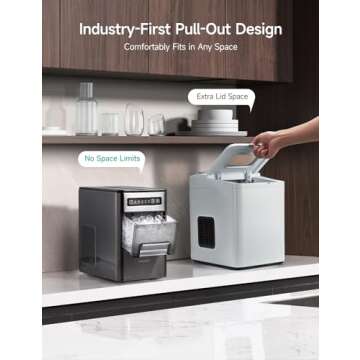 HiCOZY Countertop Ice Maker - Space-Saving, Self-Cleaning, Fast Ice Maker for Any Occasion