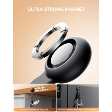 12PCS Silicone Magnetic Cable Ties with Magnet for Organizing,JOYROOM Elastic Cable Management Ties Reusable Cord Ties Adjustable bundled Size with11 Buckle hole,Cable Organizer for Home,Office(Black)