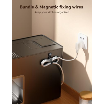 12PCS Silicone Magnetic Cable Ties with Magnet for Organizing,JOYROOM Elastic Cable Management Ties Reusable Cord Ties Adjustable bundled Size with11 Buckle hole,Cable Organizer for Home,Office(Black)