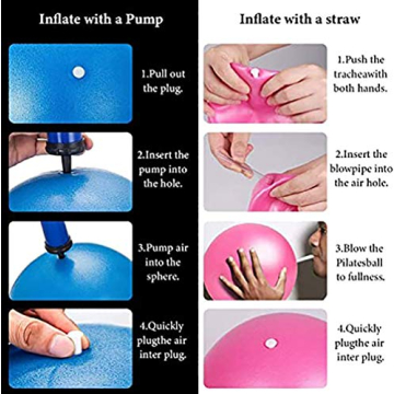 MOMPLUS 6 Inch Pilates Mini Exercise Ball for Home Workouts