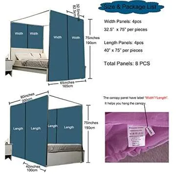 Elegant Akiky Princess Canopy Bed Curtains with Lights