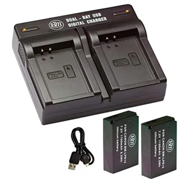 BM Premium LP-E12 Batteries & USB Charger for Canon Cameras