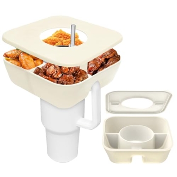 40oz Stanley Cup Snack Bowl with Lid - Silicone Snack Tray & Cover