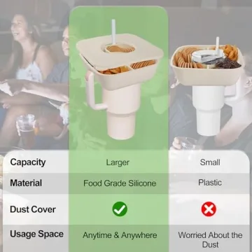 Stanley Cup 40oz Silicone Snack Bowl with Lid