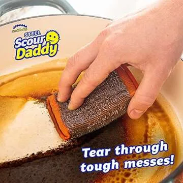 Scrub Daddy Steel Scouring Pads - Transform Your Cleaning Routine with Ease!
