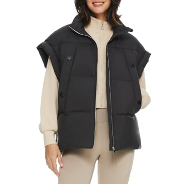 Orolay Women's Fashionable Quilted Puffer Vest Black Medium