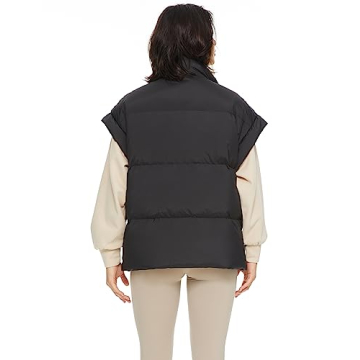 Orolay Women's Fashionable Quilted Puffer Vest Black Medium