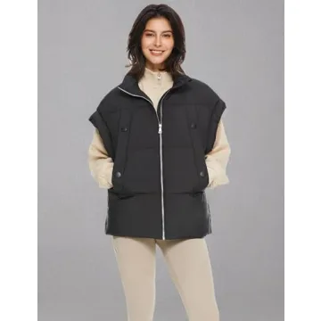 Orolay Women's Fashionable Quilted Puffer Vest Black Medium