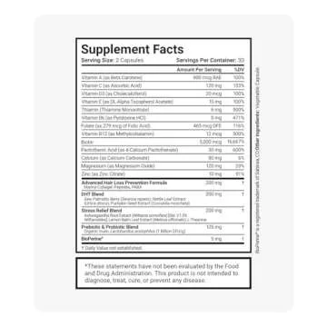 NU Standard Hair Vitamins for Hair Growth - 30-Day Supply