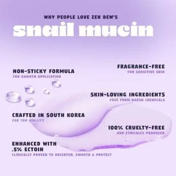 Zen Dew 97% Snail Mucin Serum for Radiant Skin