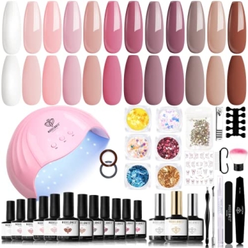 Modelones Gel Nail Polish Kit with UV Light for Women