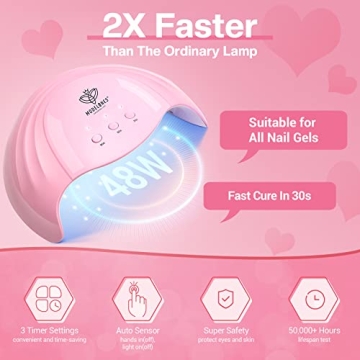 Modelones Gel Nail Polish Kit with UV Light for Women