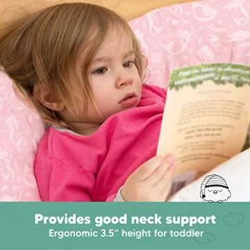 Toddler Pillow with Pillowcase - 13x18 My Little Dreamy Kids Travel Bed Pillows for Sleeping, Organic Cotton Small Pillowcase, Soft & Breathable, Machine Washable, Toddlers 2-5 Years Old (Mermaid)