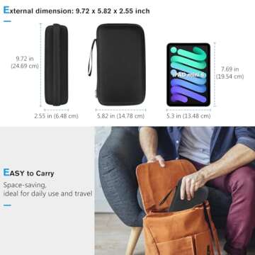 ProCase Large Hard Travel Electronic Organizer Case for MacBook Power Adapter Chargers Cables Tech O...