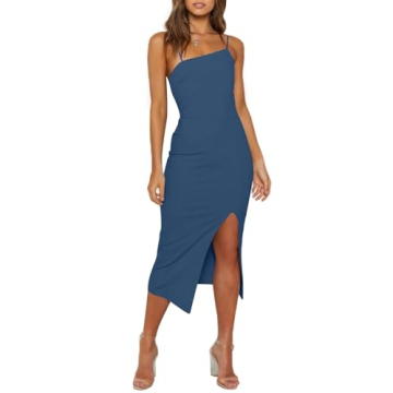 Stylish OWIN Women's Spaghetti Strap Midi Dress for Every Occasion