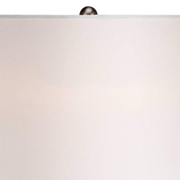 360 Lighting Nantucket Modern Coastal Nautical Table Lamp 26" High Natural Woven Seagrass White Tapered Drum Shade Decor for Bedroom Living Room House Home Bedside Nightstand Office Entryway