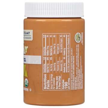 MaraNatha Organic Creamy Peanut Butter 16 Ounce Jar - Pure Taste