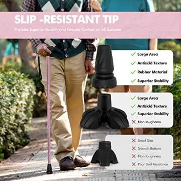 GPTCAMP G2 Walking Stick, Fold-up Walking Cane for Women and Men with Wrist Strap, Portable, Foldable, Collapsible, Lightweight and Sturdy with Comfortable T Handle