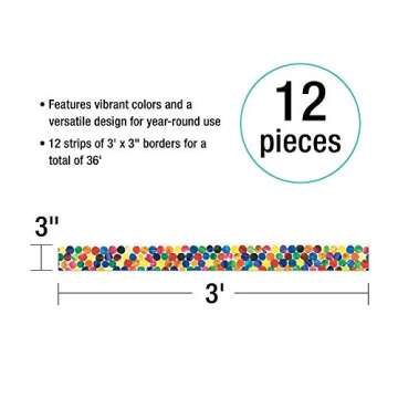 World of Eric Carle 36Ft of The Very Hungry Caterpillar Bulletin Board Borders, 12 Strips of Colorfu...