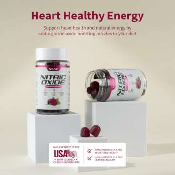 Snap Supplements Beet Root Gummies for Energy & Heart Health