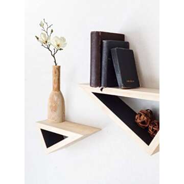 Serene Spaces Living Set of 2 Paulownia Wood Bottle Vase, Handmade Wooden Vase for Home Décor, Parties, Wedding Centerpiece, Floral Arrangements, Measures 14.5" Tall and 4.5" Diameter