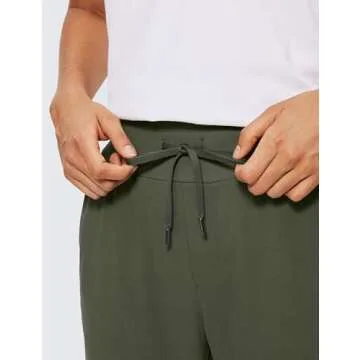 CRZ YOGA Athletic High Waisted Joggers for Women 27.5" - Lightweight Workout Travel Casual Outdoor Hiking Pants with Pockets Olive Green Medium