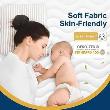 TEXARTIST Queen Mattress Pad Protector Waterproof Mattress Protector Quilted Fitted Mattress Cover Soft Breathable Noiseless, 8-21 inches Deep Pocket