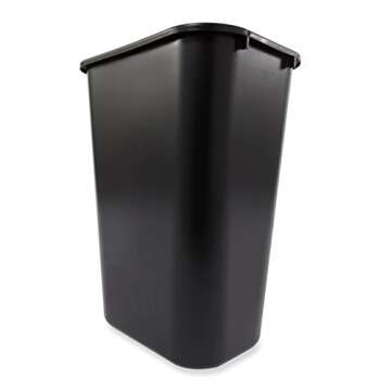 Rubbermaid 41QT Black Commercial Wastebasket for Home/Office