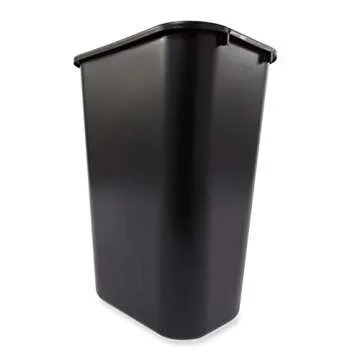 Rubbermaid 41QT Black Commercial Wastebasket for Home/Office