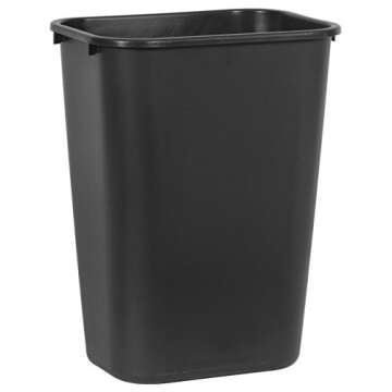 Rubbermaid 41QT Black Commercial Wastebasket for Home/Office