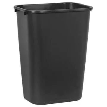 Rubbermaid 41QT Black Commercial Wastebasket for Home/Office