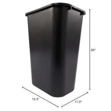 Rubbermaid 41QT Black Commercial Wastebasket for Home/Office