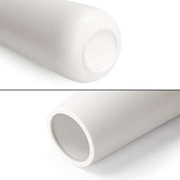 D'vine Dev 11 Inch Ceramic Flower Vase Textured Finishing, Minimalist Design for Kitchen, Bedroom, Living Room, Centerpieces, Office, Ivory, VS-XH-A-2